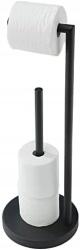  Wc-papír Tartó Állvány Szabadon Álló Fém Tartó Fekete loft (stojak na papier toaletowy wolnostojący)