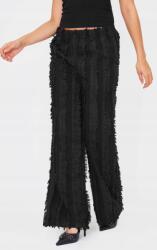 Prettylittlething Fekete Klasszikus Nadrág Széles Szárú Gumis Derék Prettylittlething 40