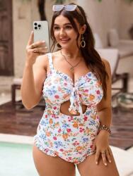 Shein Fehér Virágmintás Fürdőruha (1XL) (587054)