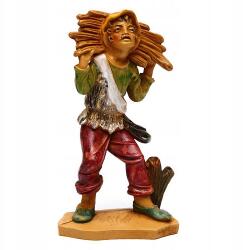 Włoska Betlehem figura Pásztor fával a vállán- 12cm magas figurákhoz (11150-10)