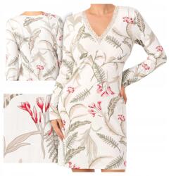 Donna hosszú ujjú viszkóz hálóing Michelle2 krémszínű, XL