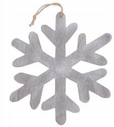 Trend-Deco Nagy fa hópehely medál zsinórral 40 cm karácsonyi dekoráció (td02510)