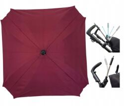 Skyline Esernyő babakocsihoz bordó szögletes napellenző 62cm szűrőUV50 Pl (PO00s64)