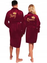  Fürdőköpeny Szett Pároknak Hímzett Fürdőköpeny Ajándék Bordó Univerzális