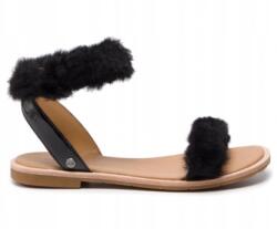 UGG Női Bőr Szandál Fekete Szőrme 38 Kdp (1101438)