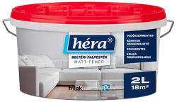 Trilak Héra Beltéri falfesték matt fehér, piros tetős 2 l (418609)