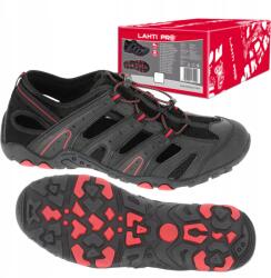 LAHTI PRO Munkavédelmi Cipő Túraszandál Pu/kötött Fekete-piros 41-ES (L3061541)