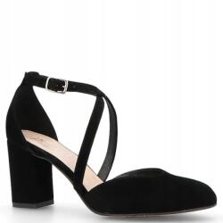 Kotyl Szarvasbőr cipő pántokkal Kotyl 7075 Fekete 36 (KOTYL 7075 CZARNY ZAMSZ)