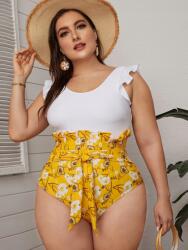 Shein DC54216 Shein Egyrészes Fürdőruha Fodros Virág Mintás (25) 48