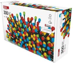 EMOS LED karácsonyi fényfüzér, cseresznye-golyók, 30 m, kültéri és beltéri, többszínű, időzítő D5AM24 (D5AM24)