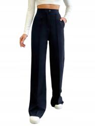 Shein Tall Nadrág Sötétkék Elegáns Kantáros Magas Derekú 40 L__40