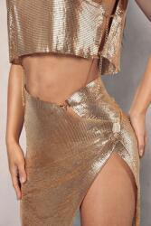 Boohoo Szoknya Arany Színű Metál Boohoo L