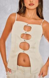 Prettylittlething Felső, Size XL, bézs, pántos kivágással, Prettylittlething