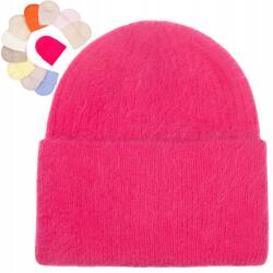 Majka Női Téli Gyapjú Sapka Lengyel Márka 60% Angora Málna (Czapka Heidi (polar) SD09 malinowa 46786)
