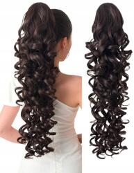 Shein Csat Műszálakkal Hosszú Göndör Sötét__