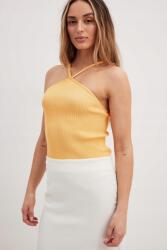 NA-KD Narancssárga Csíkos Vállpántos Felső Na-kd M