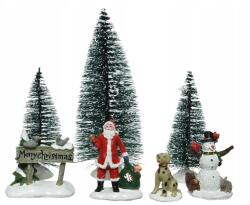 Kaemingk Karácsonyfa város figurák Mikulás hóember 7db (8718533308068)