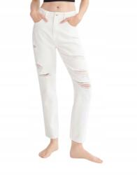 Reserved XC44209 Farmer Nadrág Mom Jeans Fehér Szakadás Xs