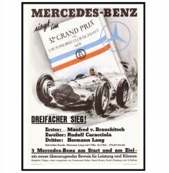  Mercedes Grand Prix Racing fali poszter A3 (wyścigi samochodowe)