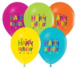 Godan Happy Birthday feliratos, csillagos luficsomag, 30 cm - 5 db (193779)