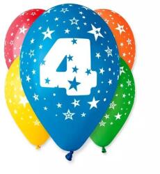 Godan Színes számos lufi 5 darabos - 4 (GS110/4) - ejatekok