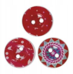 Titanum Gombok Titanum Craft-Fun műanyag kerek 15mm piros 30 db (462540)