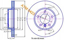 ATM Mikoda Tárcsa Ham. prz. bmw 0423/ATM