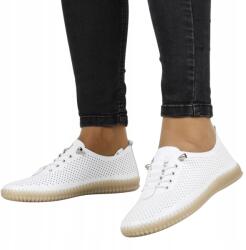 Filippo Fehér Áttört Bőr Női Félcipő Könnyű Kényelmes Puha Filippo Bőr (6140 BIAŁE)