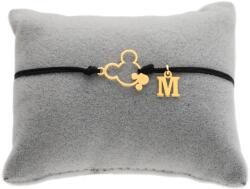 ArtWings Arany zsinóros karkötő Mickey Egér Bármilyen Betű Színek ezüst 925