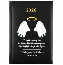 FunnyCase Könyvnaptár 2026 Gyerekek Szárnyakkal Születnek Fekete Ajándék (KalendarzDZIECI RODZĄ SIĘ ZE SKRZYDŁAMI)