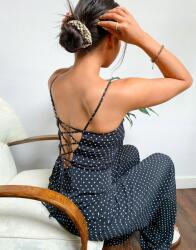  Fekete Pöttyös Kötött Overál Casual