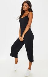 Prettylittlething Fekete Klasszikus Vállpántos Overál Sima Prettylittlething 42