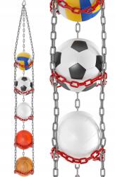 FBSYS Szuper Labdaakasztó x5 labda Ezüst Piros 5 labdához (5905965237063)