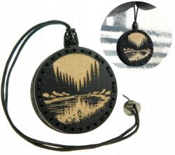 Autóillatosító fa medál Deconet Black Premium Tó