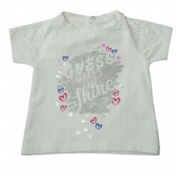 GUESS Fehér Logós Póló, 3-6 hónapos, pamut (401148)