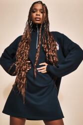 Missguided Sötétkék Tréningruha, Size 36, garbó, hosszú ujjú, cipzáras, egyenes szabás (351246)