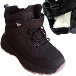 Gelteo Hótaposó téli cipő tépőzáras cipzáras Fekete R30 P5-206 (A-12BLACKD1)