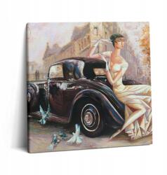 Wallfluent Vászonkép Canvas Dekoratív Vendégszoba Nő Retro Stílus (010030010270000075271)