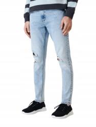 sinsay Férfi Farmer Nadrág, Slim Fit, szakadás, zsebek, Size 34/34