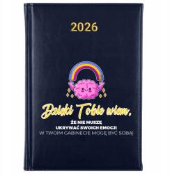 FunnyCase Könyvnaptár 2026 Nem Kell Elrejtenem Az Érzelmeket Lila Pszichológusnak (Kalendarz Granatowy NIE MUSZĘ UKRYWAĆ EMOCJI)