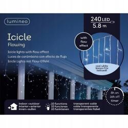 Kaemingk Jégcsap Lámpák Függöny 240 Led kültéri Hideg Fehér 5, 8m (Kurtyna zewnętrzna Ledowa świetlna)