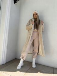 By Me női kabát bézs klasszikus kapucni nélkül S-es méret