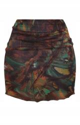 Prettylittlething Színes Hálós Mini Szoknya Absztrakt Prettylittlething 40