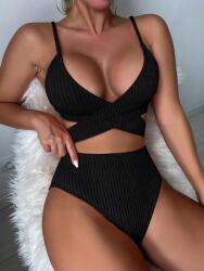 Shein Kétrészes Bikini Fürdőruha Fekete 38 M__M - allegro - 3 750 Ft