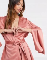  Női Szatén Blézer, Rózsaszín Szatén