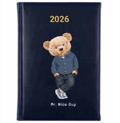 FunnyCase Könyvnaptár 2026 Mr. Nice Guy Sötétkék tervező határidőnapló Ajándék Wz (Kalendarz Granatowy MR. NICE GUY)