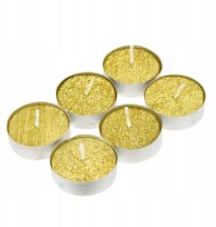 Dommio Tea gyertyák arany csillámmal 6 db (DA-6337-1_G)