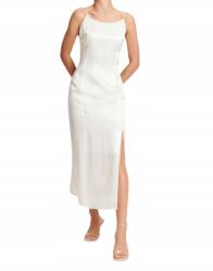 Reserved KC24212 Szatén Ruha Maxi Vállpántokkal Slicc