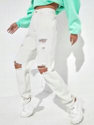 Shein KC17304 Shein Farmer Nadrág Kopásálló Magas Derekú L