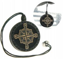  Autóillatosító fa medál Deconet Black Premium Iránytű